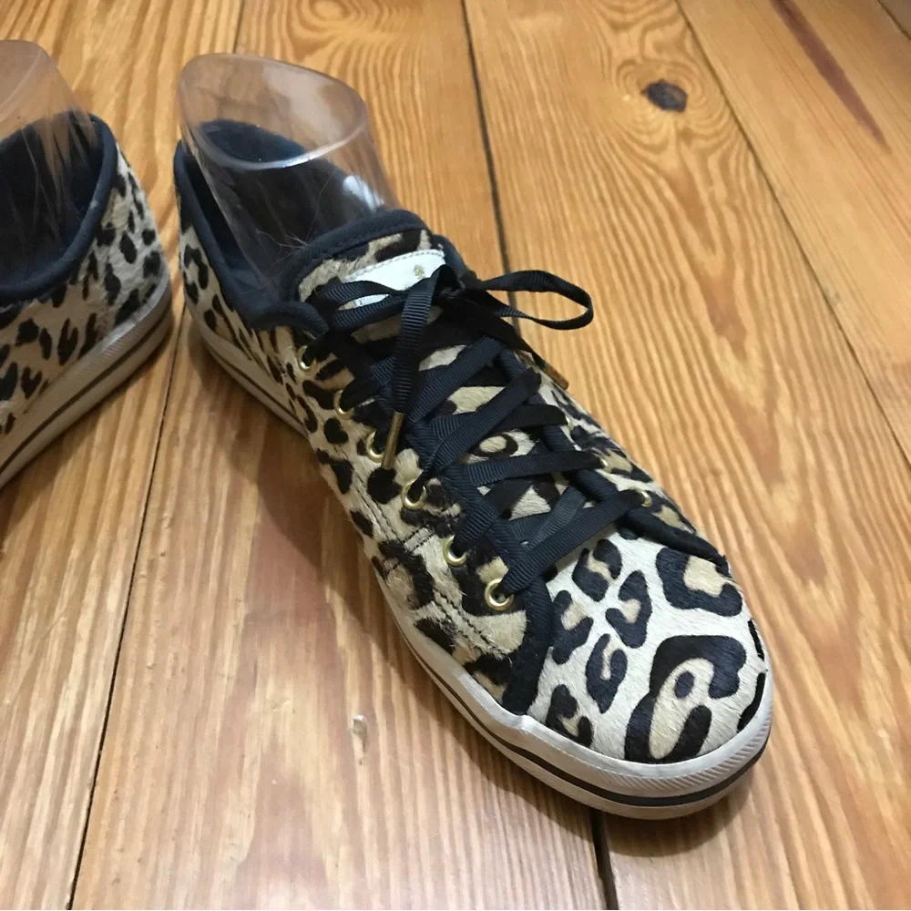 Keds Kate Spade Animal Hair Leopard Print Sneakers, EUC, 7.5 - Picture 2 of 13
